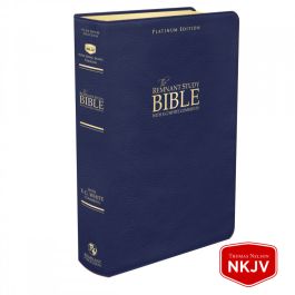 Platinum Remnant Study Bible NKJV - LARGE Print (Genuine Top-grain