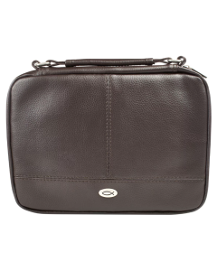 Brown Two-Fold LuxLeather Bible Case