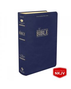 Platinum Remnant Study Bible NKJV (Genuine Top-grain Leather Blue)