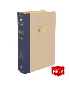 Platinum Remnant Study Bible NKJV (Genuine Top-grain Leather Blue/Taupe)