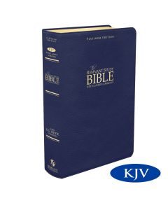 Platinum Remnant Study Bible KJV - LARGE Print (Genuine Top-grain Leather Blue) 