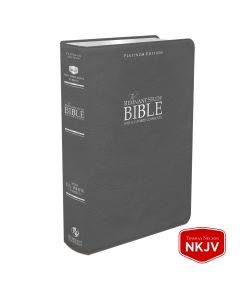 Platinum Remnant Study Bible NKJV (Genuine Top-grain Leather Gray)