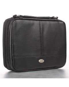 Black Two-fold LuxLeather Bible Case