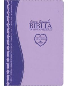 La Biblia De Estudio Remnant Piel Regenerada Fuerzas Especiales Lavanda RVR60 - Spanish Remnant Study Bible Bonded Leather Special Forces Lavender
