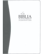 La Biblia De Estudio Remnant Piel Regenerada Blanca/Gris RVR60 - Spanish Remnant Study Bible Bonded Leather White/Gray