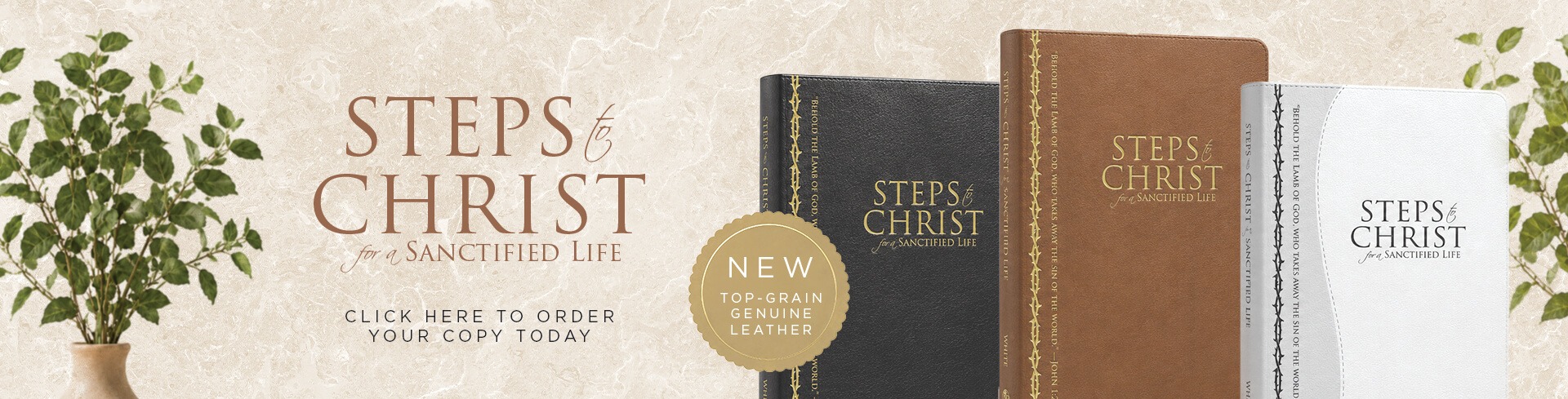 Steps to Christ for a Sanctified Life Top-Grain Genuine Leather